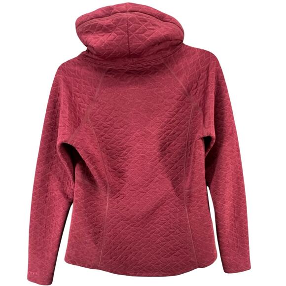 Marmot Sweatshirt Womens M Burgundy Red Annie Quilted Cowlneck Pullover Gorpcore - Picture 4 of 15